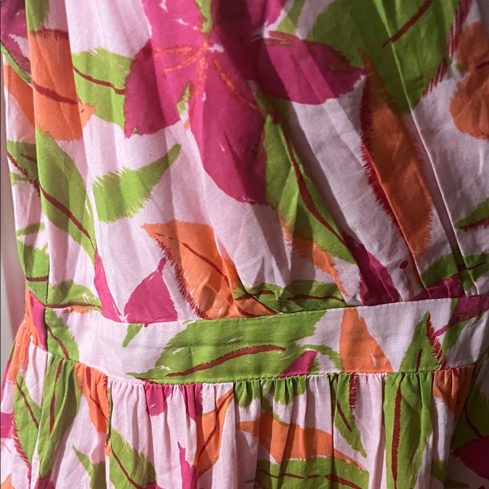 Taylor Pink and Green Patterned Blouse - Picture 5 of 5